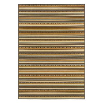 Bali Neutral Stripe Outdoor Rug Grandin Road