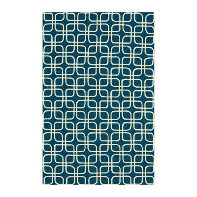 Venice Beach Blue Outdoor Area Rug | Grandin Road