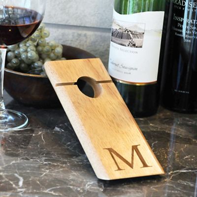 Personalized Counter Balance Wine Bottle Holder Grandin Road
