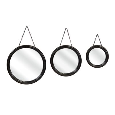 Set of Three Round Hanging Mirrors Grandin Road