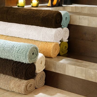 Reversible Egyptian Cotton and Bamboo Bath Rugs Grandin Road