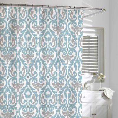 Scrolled Ikat Shower Curtain Grandin Road