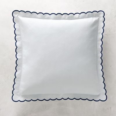 Isabel Embroidered Scalloped Euro Sham Grandin Road