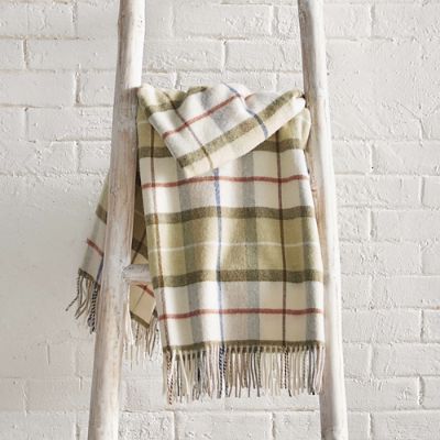 Lambswool Plaid Throw Grandin Road