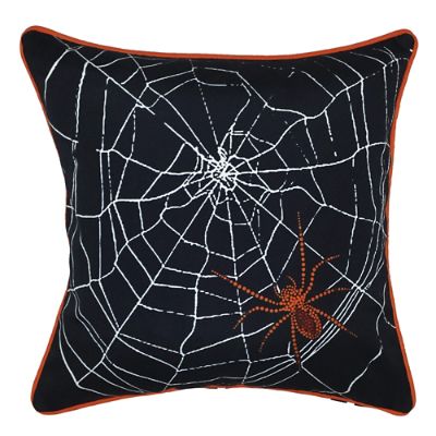 Spider Web Halloween Pillow | Grandin Road