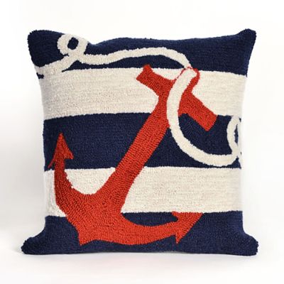 Anchor's Away Indoor/Outdoor Throw Pillow Grandin Road