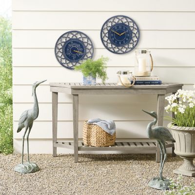 ティンバースター　インテリア　ロンハーマン Quatrefoil Clock & Thermometer | Grandin Road