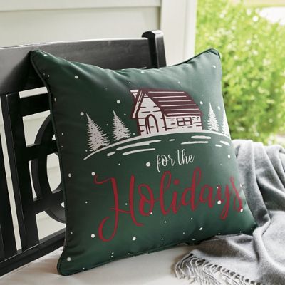 Home Reflections 18 Holiday Dec Pillows - 1 LED, 1 Solid 