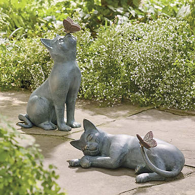 Green Dog Statues Grass Puppy Animal Figurines Garden Decor Funny Supplies V3I7 