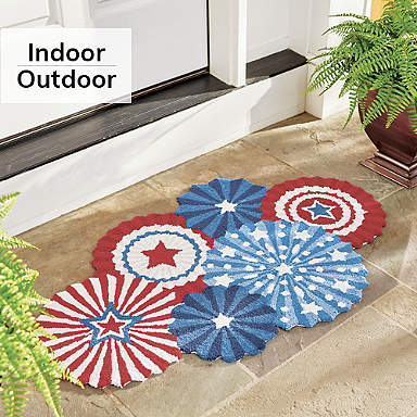Frontgate Grandinroad Boston Terrier L'Amour Indoor Outdoor Patio Entry Rug