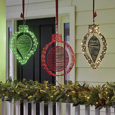 Outdoor Lighted Christmas Decorations - Pre-Lit | Grandin Road