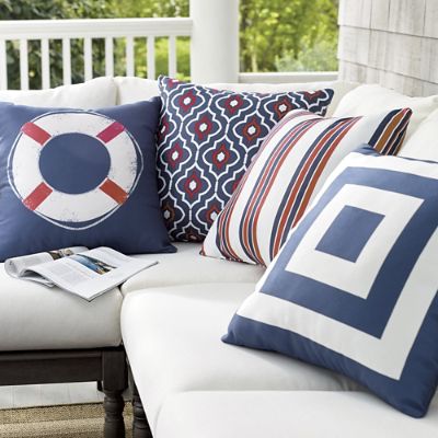 Hampton Outdoor Pillow Collection Grandin Road