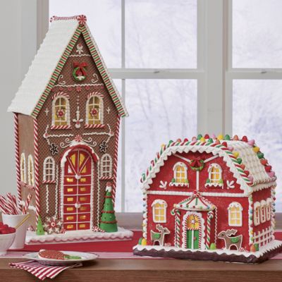 Gingerbread Houses with LEDs | Grandin Road