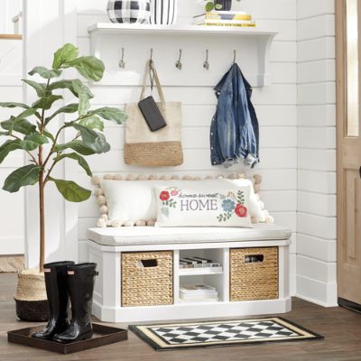 Cohen entryway hall cheap tree with storage bench