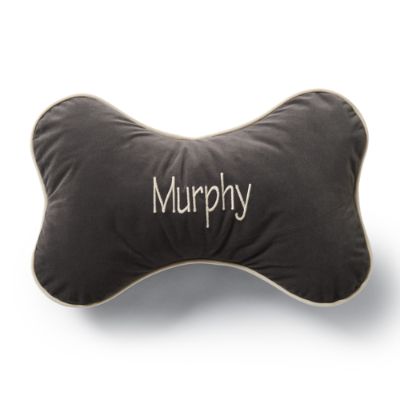 Personalized dog shop bone pillow