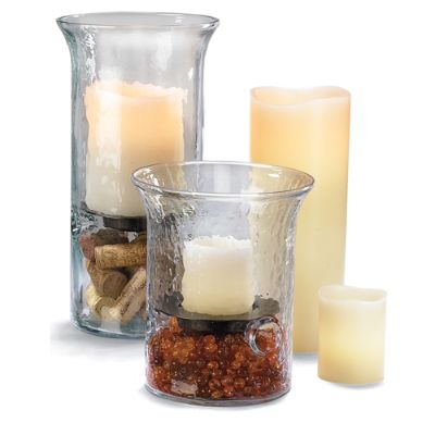 Hammered Glass Candle Holders | Grandin Road