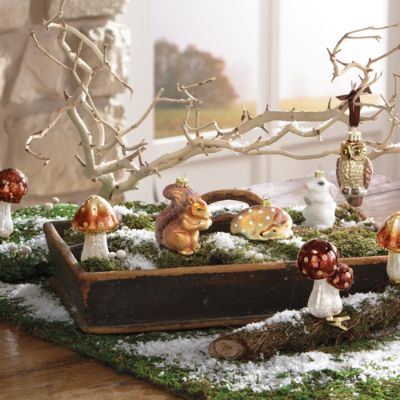 Martha Stewart 8-piece Holiday Forest Ornament Collection