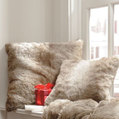 Faux Fur Throw Pillows Grandin Road