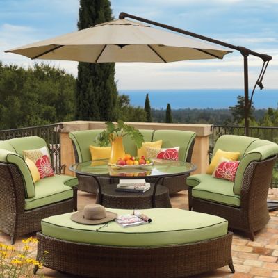 Sidemount Cantilever Outdoor Umbrella Grandin Road