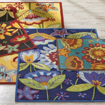 Hand-hooked Garden Indoor Area Rug | Grandin Road