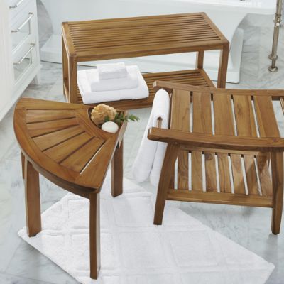 Grandin road store teak shower bench