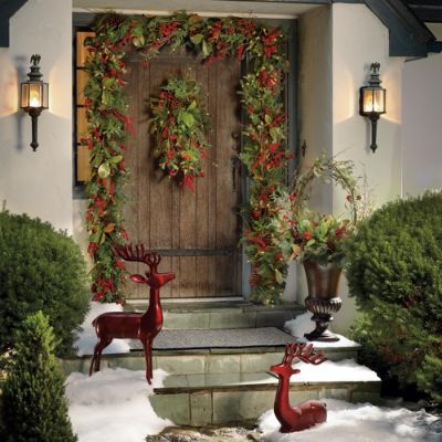 Cordless Winter Garden Outdoor Greenery Collection | Grandin Road