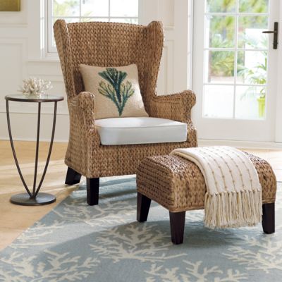 Seagrass best sale wingback chair