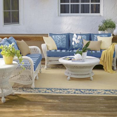 Bristol Allweather Wicker Furniture in Linen White Grandin Road