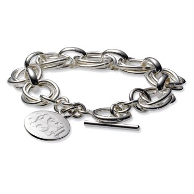 【関税＆送料込み】ChloAC Bracelets Sterling Silver 7-inch Link Bracelet with Toggle | Grandin Road