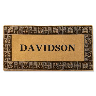 Personalized Greek Key Door Mat Grandin Road